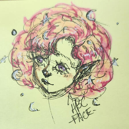 Pen and Alcohol Markers- Sticky Note Doodle
